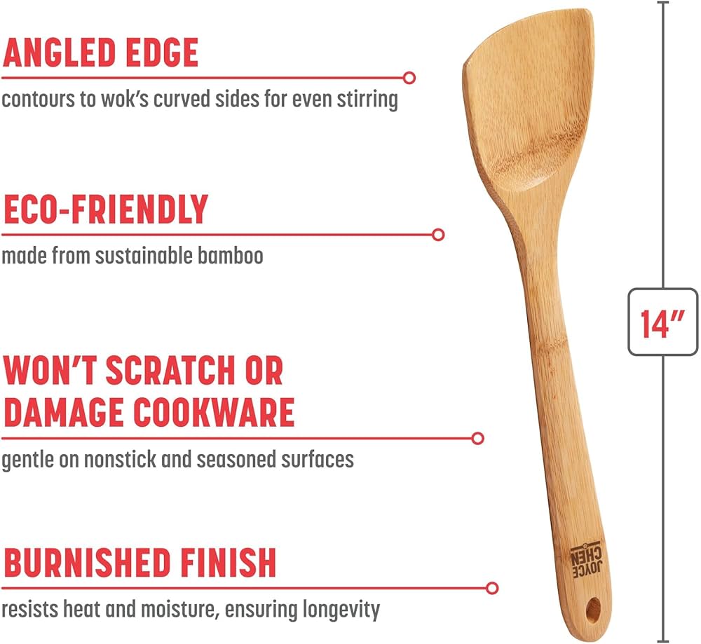 Joyce Chen J33-2048 14" Stir Fry Bamboo Spatula/Turner