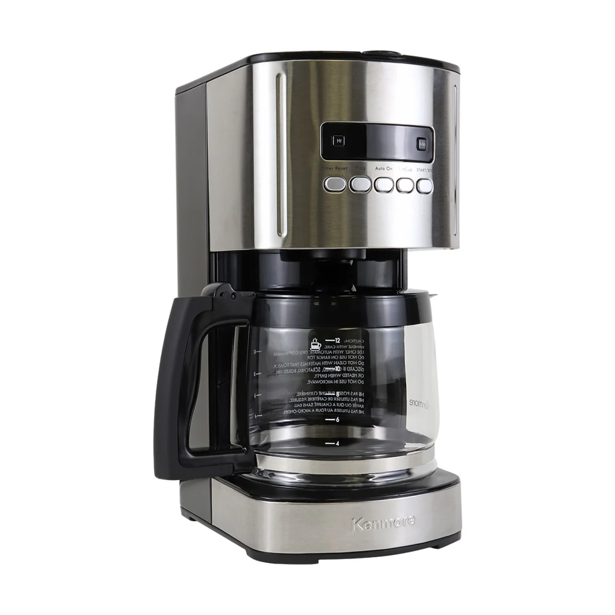 Koolatron Kenmore KKCM12B Coffee Maker 12 Cup Black/S/S