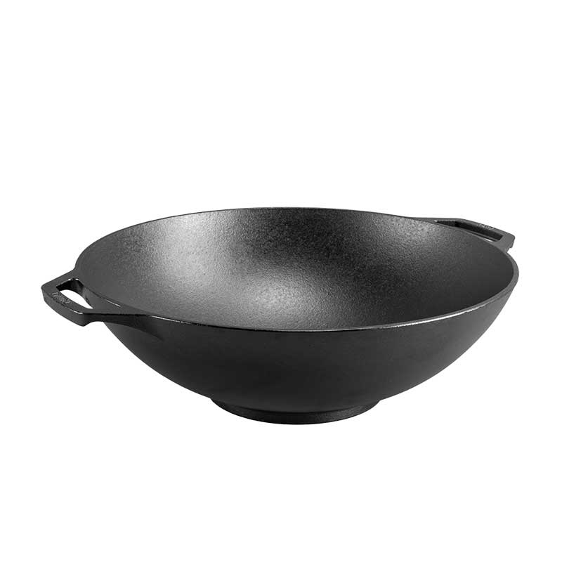 Lodge L14W 14 Inch Cast Iron Wok w/loop handles