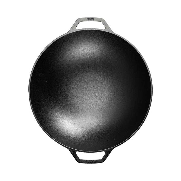 Lodge L14W 14 Inch Cast Iron Wok w/loop handles