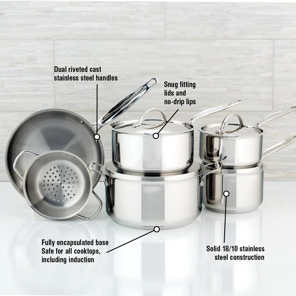 Meyer Canada 2401-10-00 Cookware Set 10pc S/S Confederation