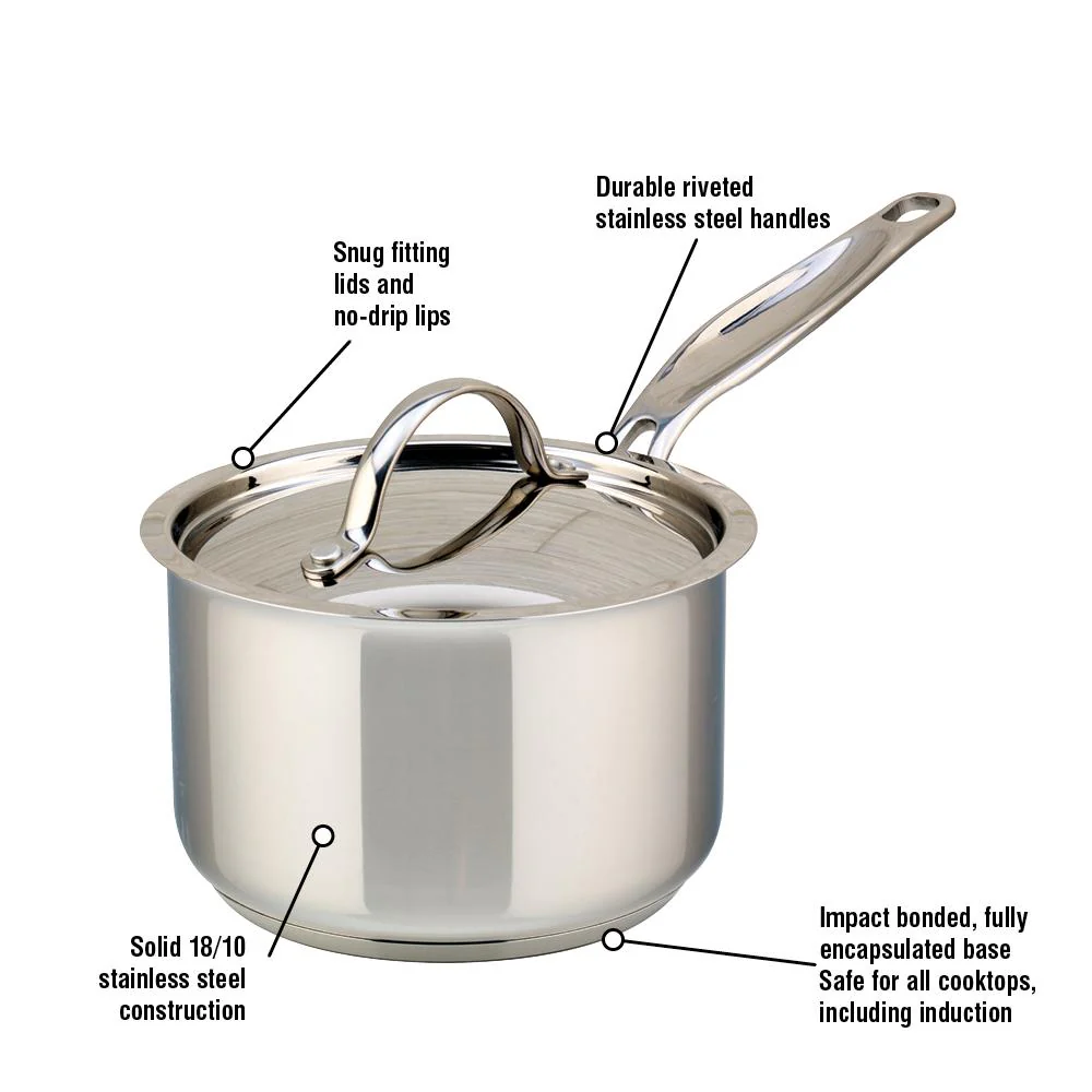 Meyer Canada 2406-20-03 Confederation Stainless Steel 3L Saucepan with Cover