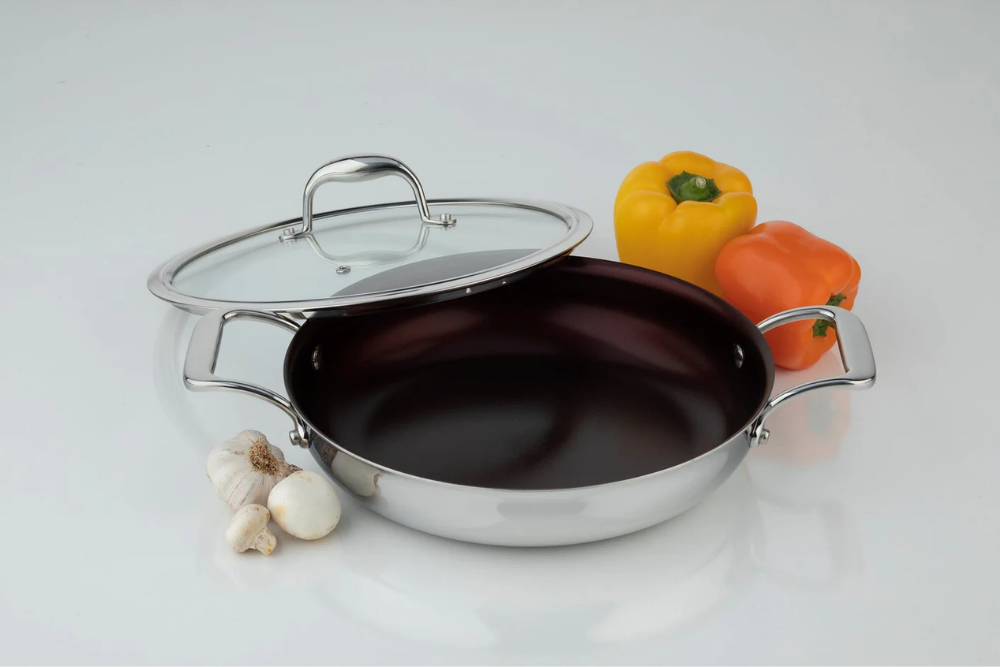 Meyer Canada 2413-28-00 Confederation Skillet Pan 11" S/S Non Stick w/ Lid