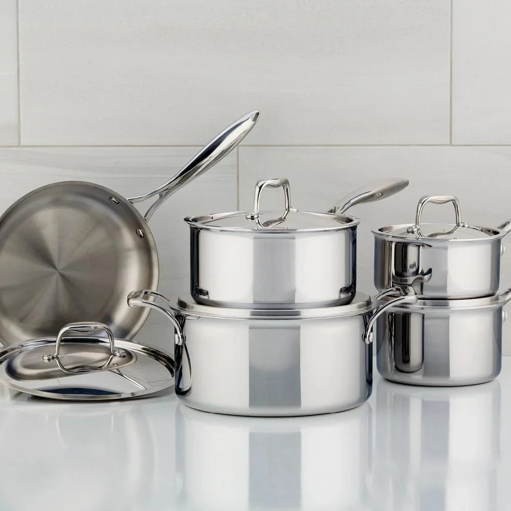Meyer Canada 3501-10-00 Cookware Set 10pc S/S Tri Ply Super Steel