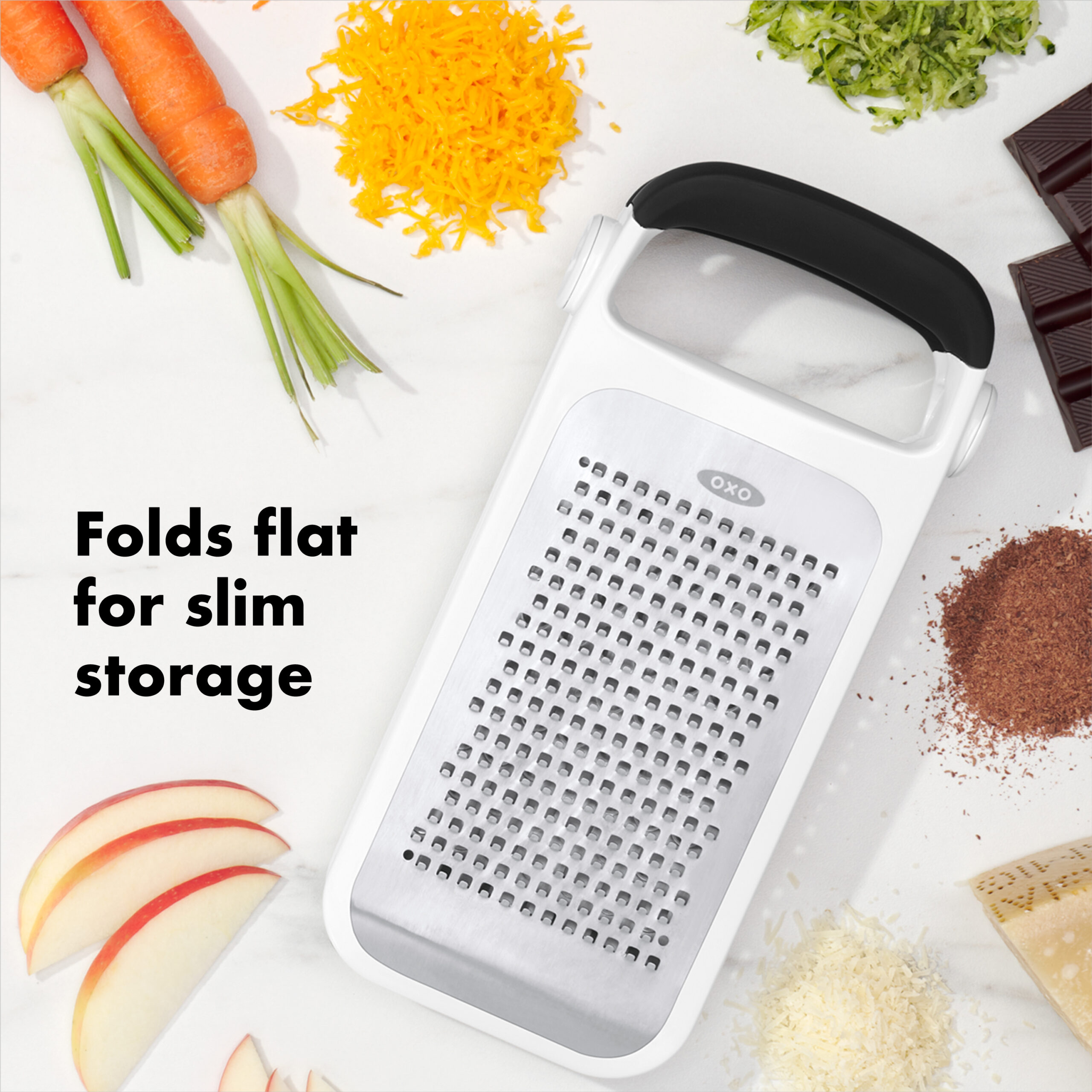 OXO Good Grips 11216000G Etched Two-Fold Grater Steel