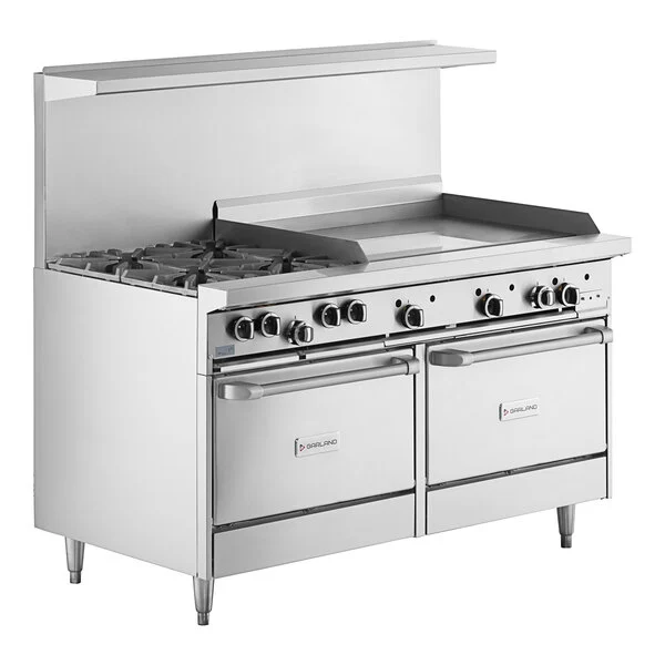 Garland US Range U60-4G36RR 60" 4 Burner Gas Range with 36" Griddle & 2 Standard Ovens