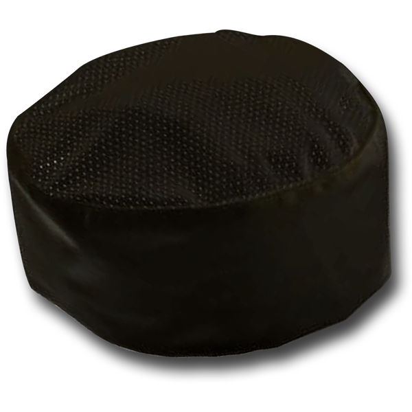 Hamida Premium Uniforms 1635BK Vented Black Pillbox Hat w/Velcro