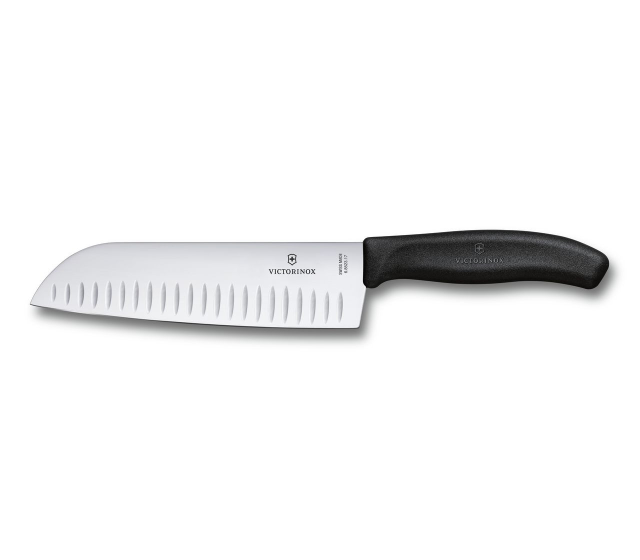 Victorinox Fibrox 6.8523.17-X4 7" Santoku Knife Fibrox Granton Edge