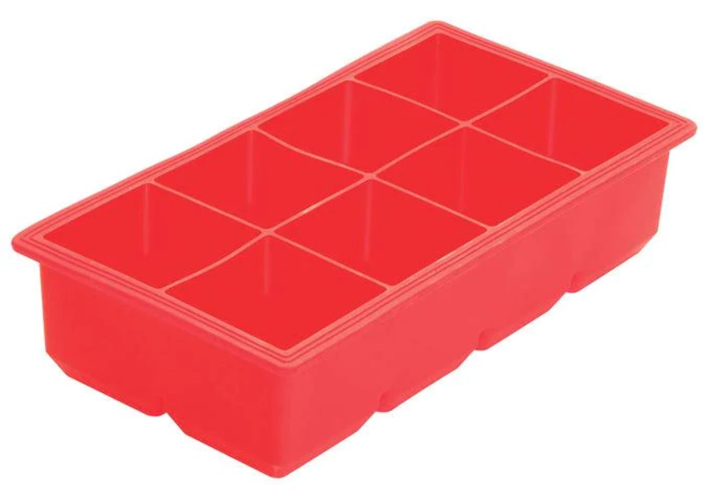 Winco ICCT-8R 8 Compartment Jumbo Red or Black Ice Cube Tray
