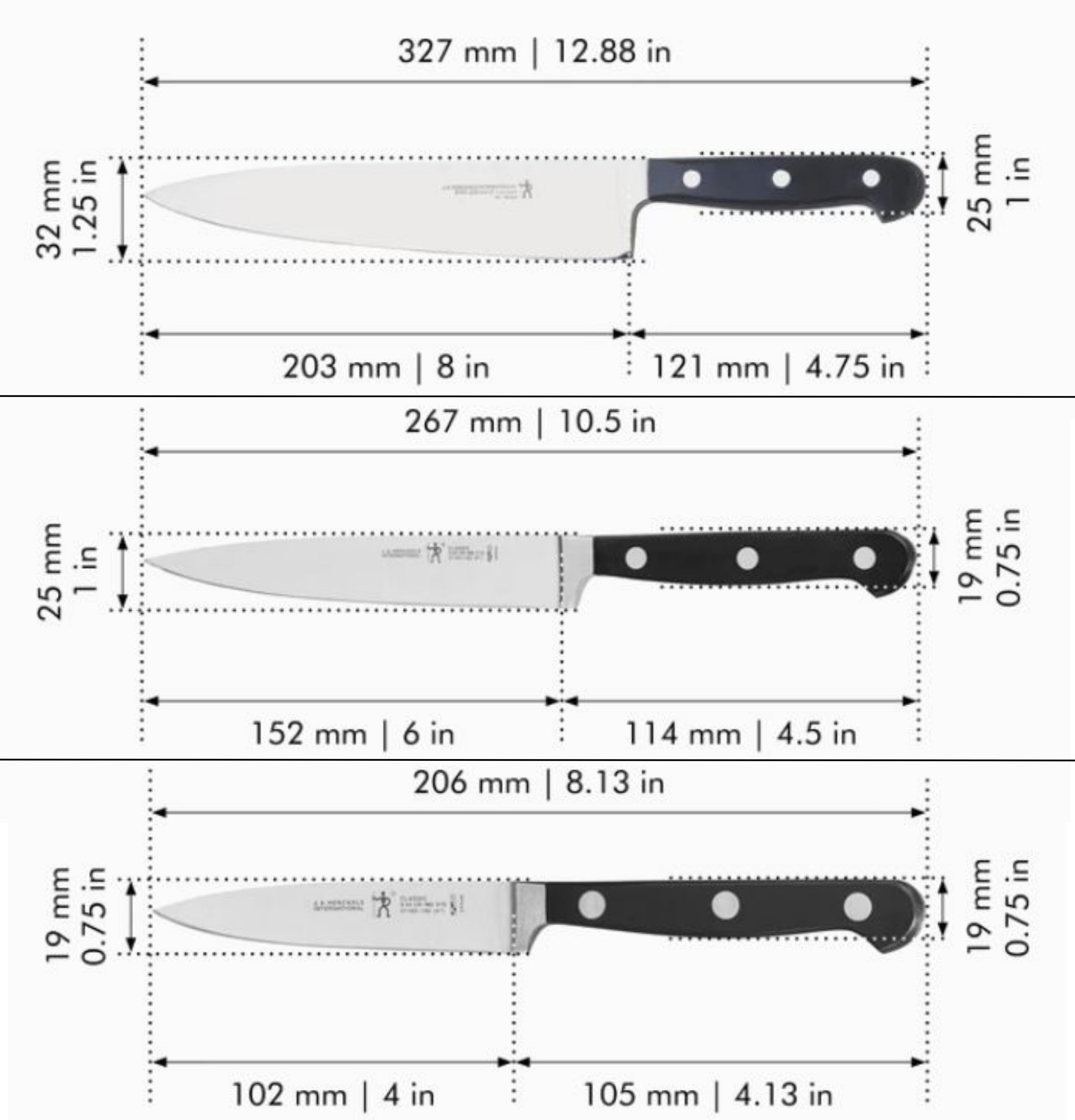 Zwilling J.A. Henckels 1012069 Classic 3-Piece Knife Set